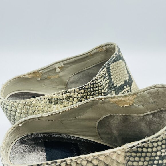 Dolce Vita Women's Shoes Size 7.5 Snake Print Leather Slip-On Boot Booties Mules - Picture 10 of 13